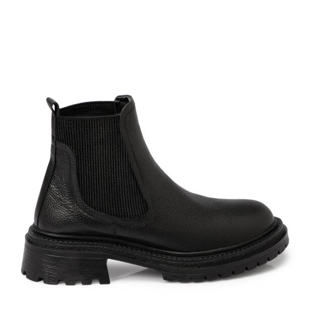 Siyah Deri Kadın Bot - K25K1BT68147-A41 - 3