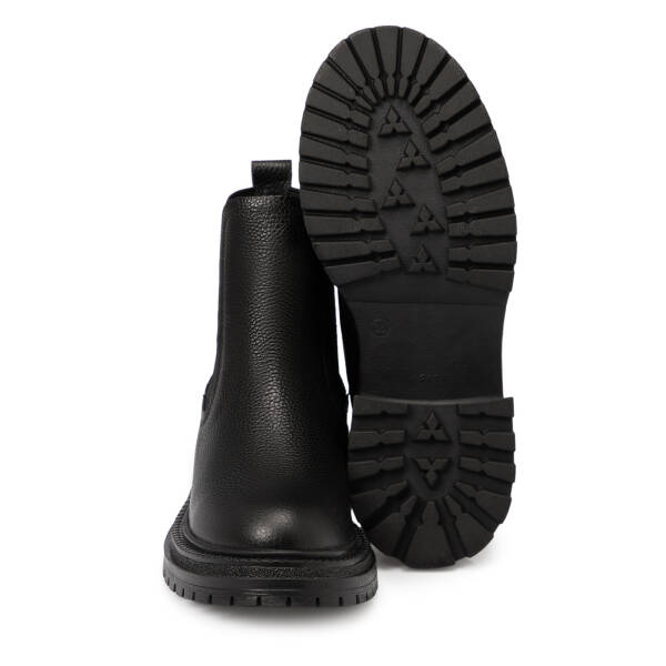 Siyah Deri Kadın Bot - K25K1BT68147-A41 - 4