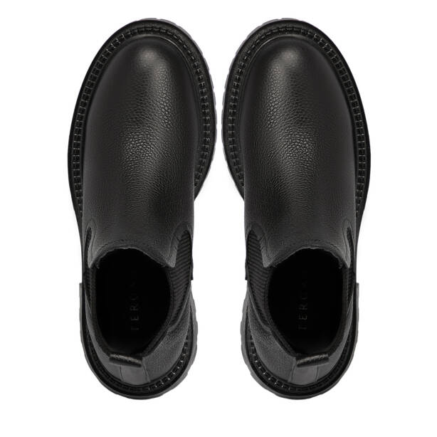 Siyah Deri Kadın Bot - K25K1BT68147-A41 - 5