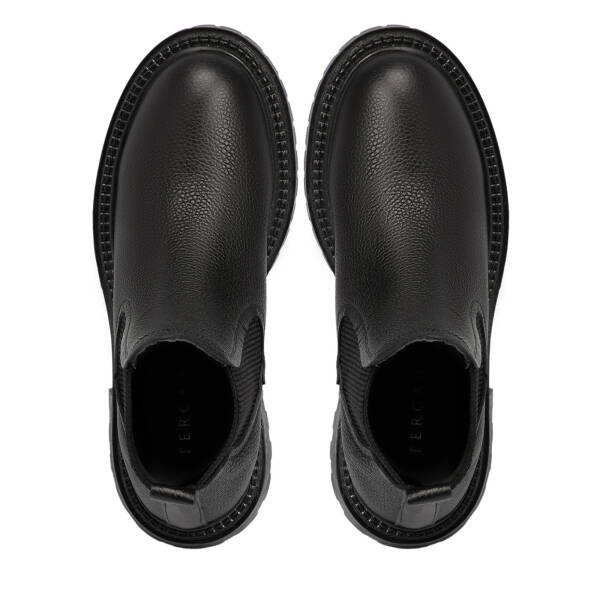 Siyah Deri Kadın Bot - K25K1BT68147-A41 - 5