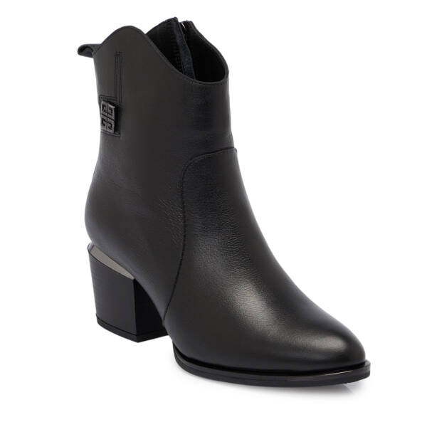 Siyah Deri Kadın Bot - K25K1BT68153-A23 - 1