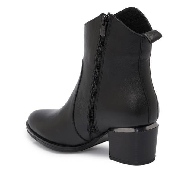 Siyah Deri Kadın Bot - K25K1BT68153-A23 - 2