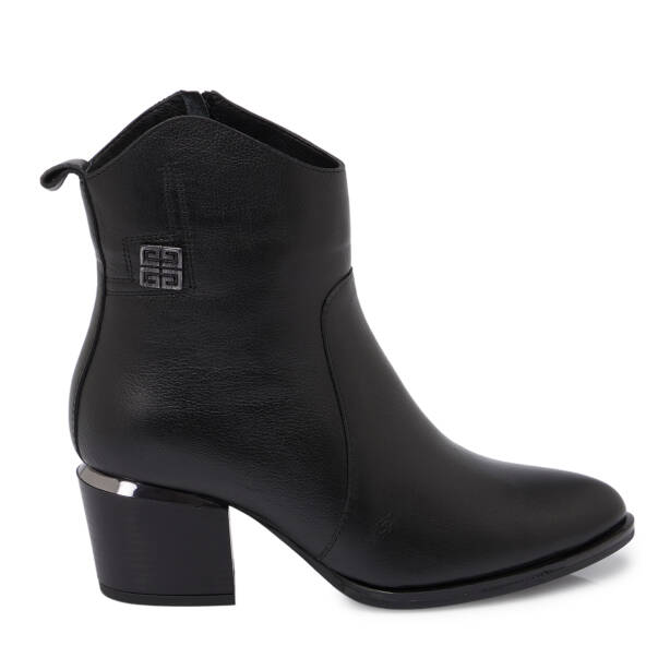 Siyah Deri Kadın Bot - K25K1BT68153-A23 - 3