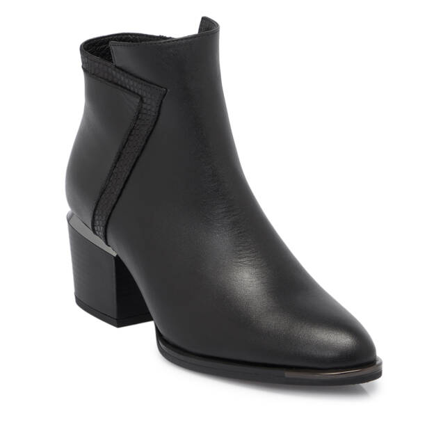 Siyah Deri Kadın Bot - K25K1BT68154-A23 