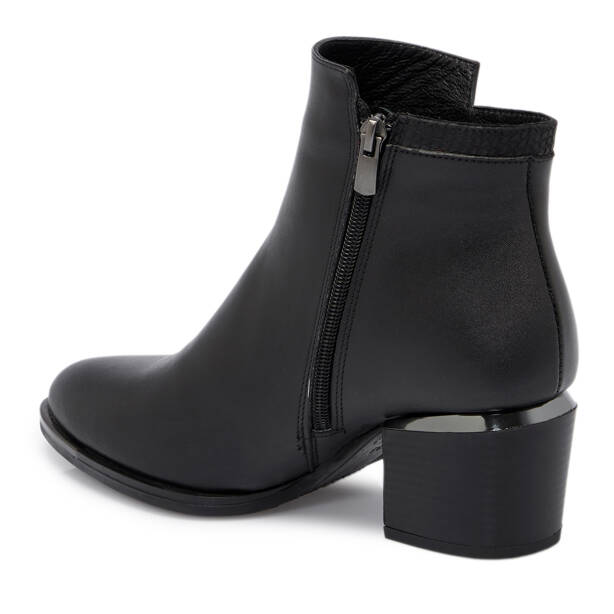 Siyah Deri Kadın Bot - K25K1BT68154-A23 - 2
