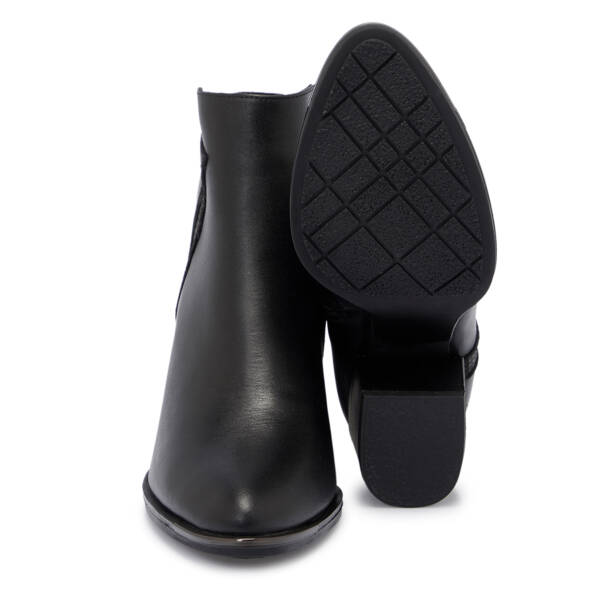 Siyah Deri Kadın Bot - K25K1BT68154-A23 - 4