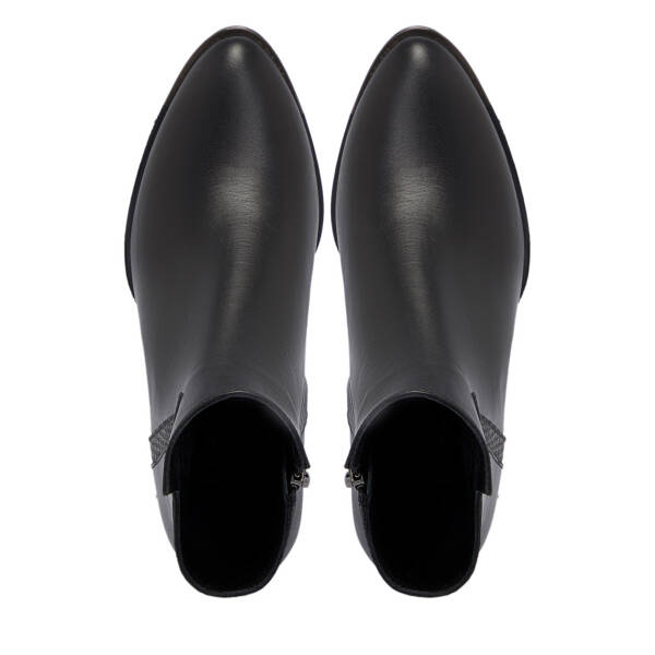 Siyah Deri Kadın Bot - K25K1BT68154-A23 - 5