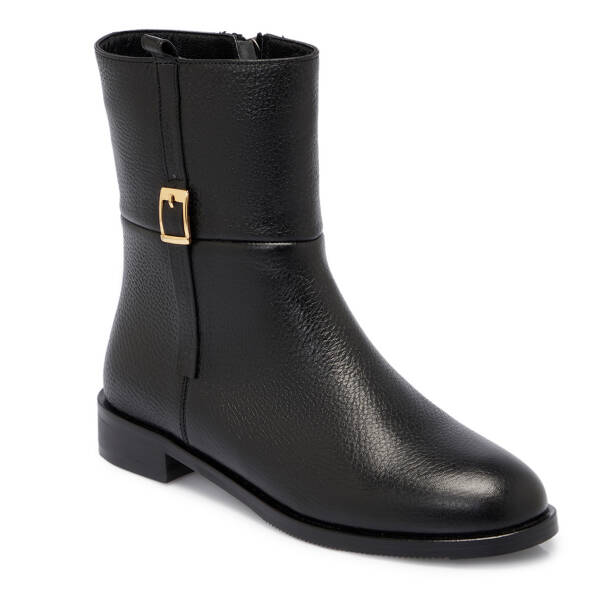 Siyah Deri Kadın Bot - K25K1BT68155-A23 