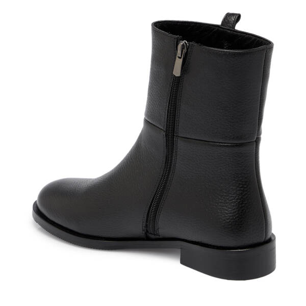 Siyah Deri Kadın Bot - K25K1BT68155-A23 - 2