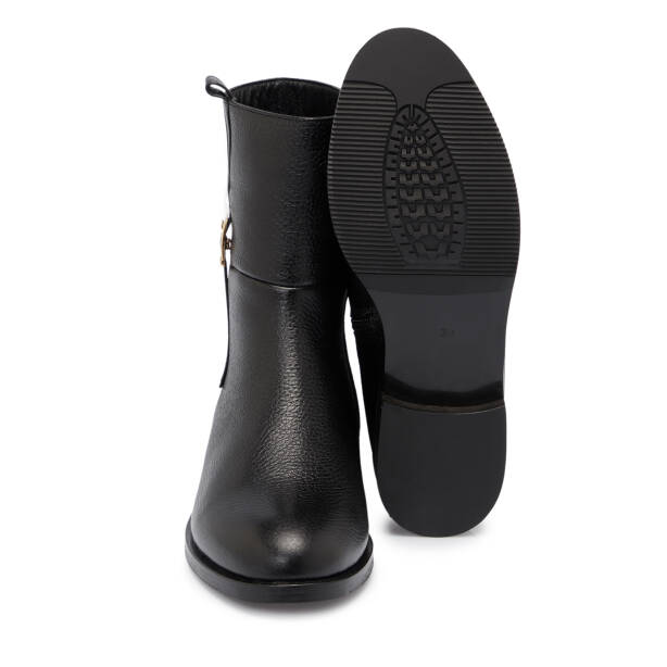 Siyah Deri Kadın Bot - K25K1BT68155-A23 - 4