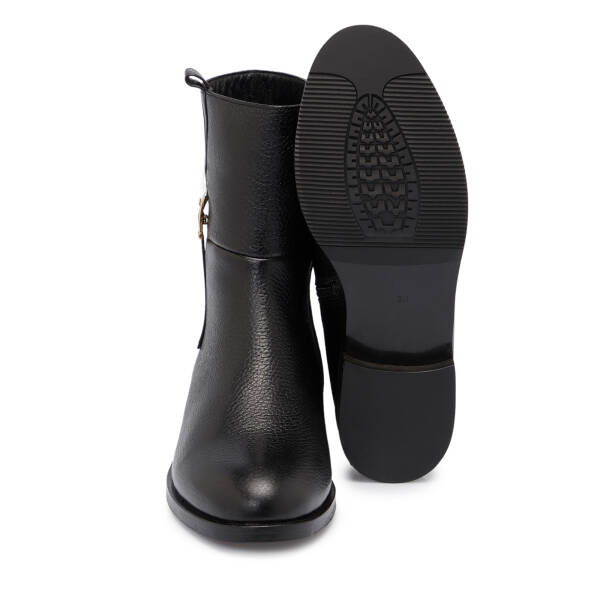 Siyah Deri Kadın Bot - K25K1BT68155-A23 - 4