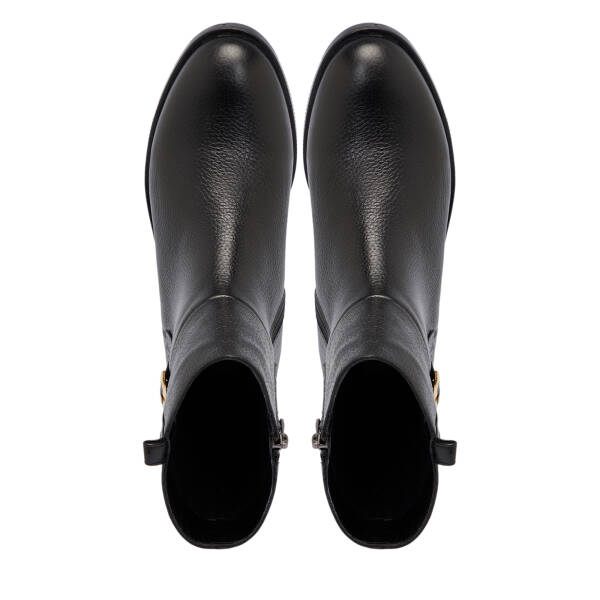 Siyah Deri Kadın Bot - K25K1BT68155-A23 - 5