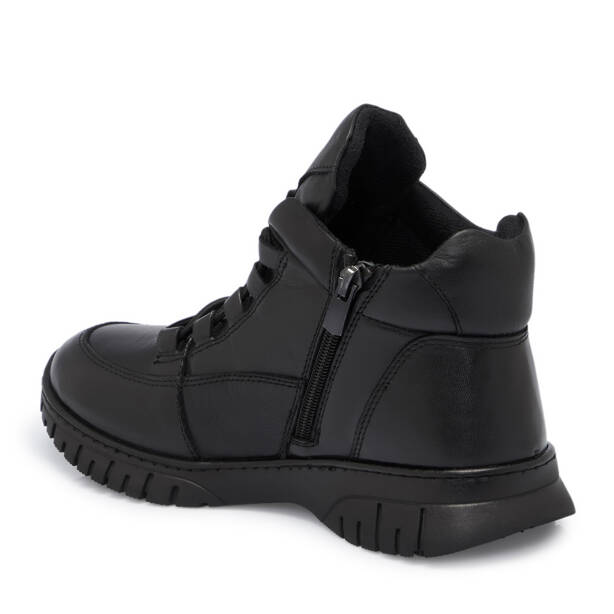 Siyah Deri Kadın Bot - K25K1BT68162-A23 - 2