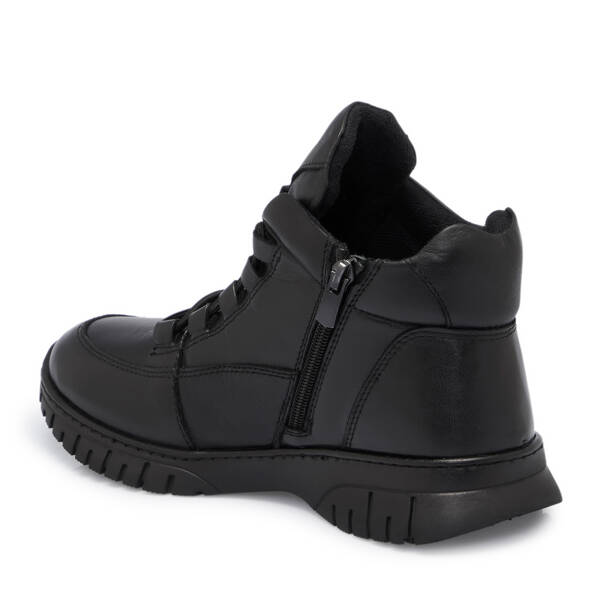 Siyah Deri Kadın Bot - K25K1BT68162-A23 - 2