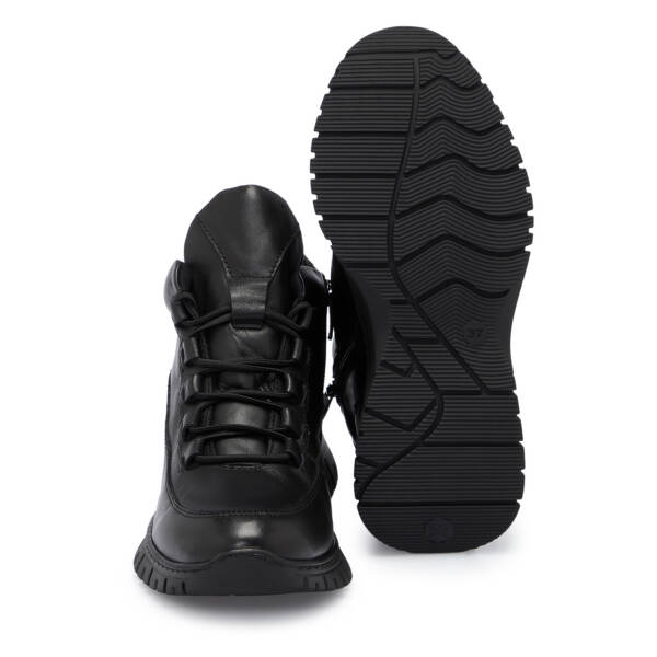 Siyah Deri Kadın Bot - K25K1BT68162-A23 - 4