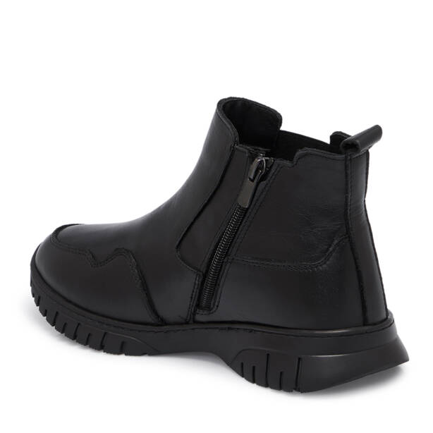 Siyah Deri Kadın Bot - K25K1BT68163-A23 - 2