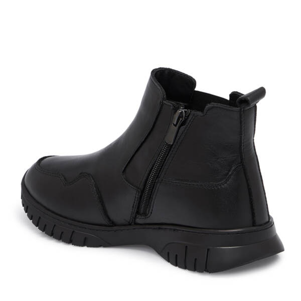 Siyah Deri Kadın Bot - K25K1BT68163-A23 - 2