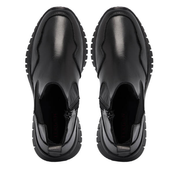 Siyah Deri Kadın Bot - K25K1BT68163-A23 - 5