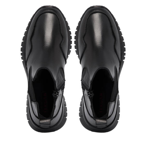 Siyah Deri Kadın Bot - K25K1BT68163-A23 - 5