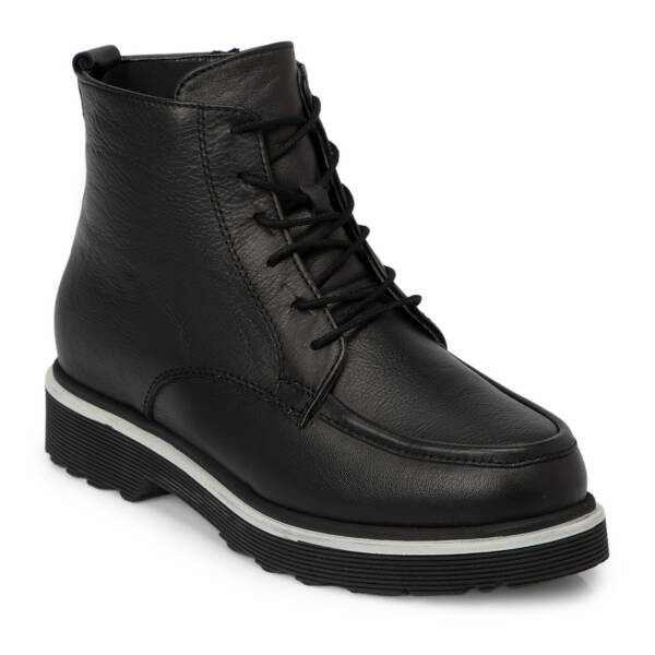 Siyah Deri Kadın Bot - K25K1BT68170-A23 - 1