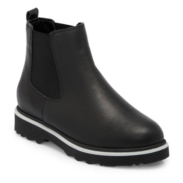 Siyah Deri Kadın Bot - K25K1BT68171-A23 - 1