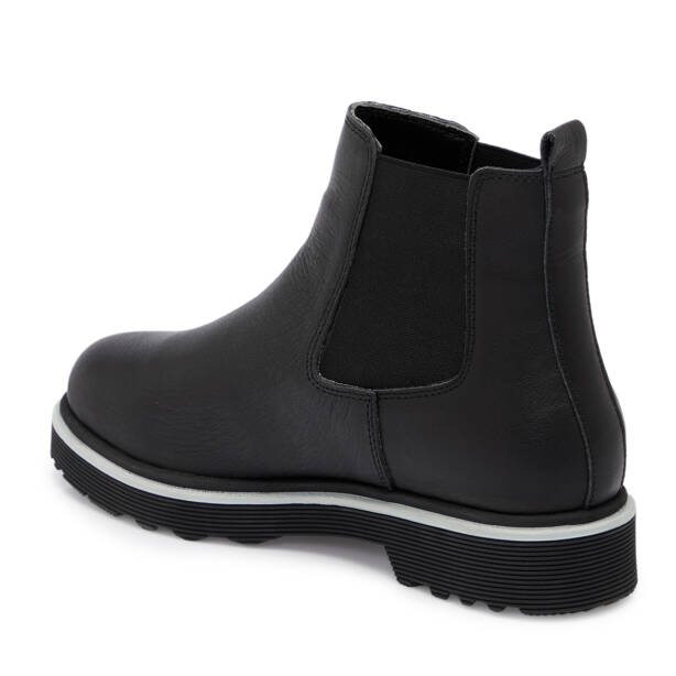 Siyah Deri Kadın Bot - K25K1BT68171-A23 - 2