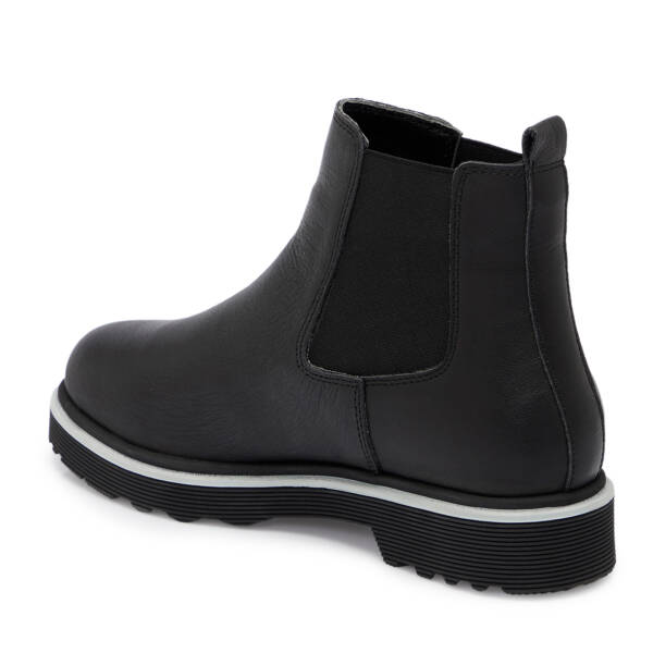 Siyah Deri Kadın Bot - K25K1BT68171-A23 - 2