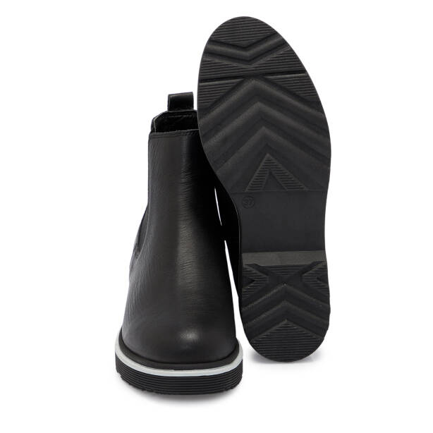 Siyah Deri Kadın Bot - K25K1BT68171-A23 - 4