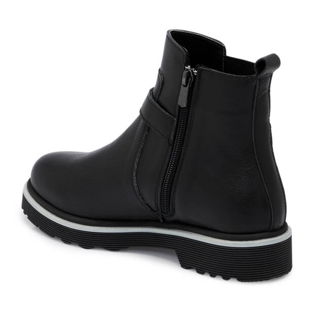 Siyah Deri Kadın Bot - K25K1BT68172-A23 - 2