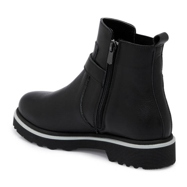 Siyah Deri Kadın Bot - K25K1BT68172-A23 - 2