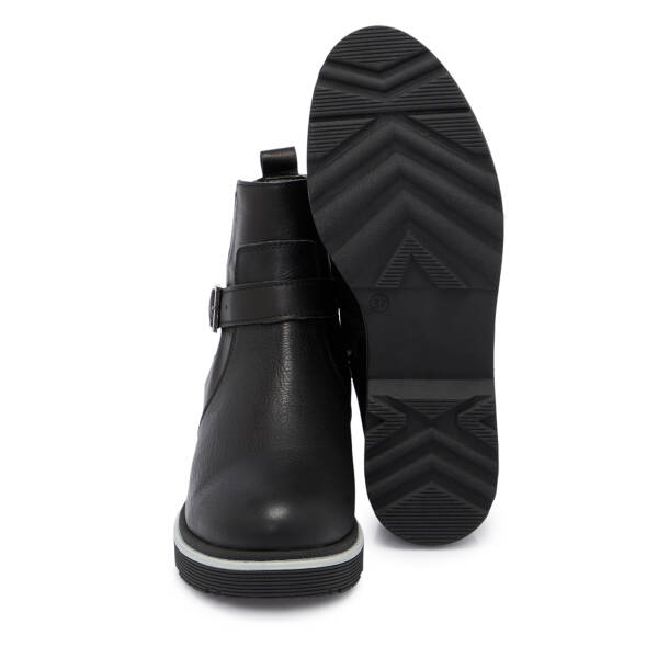 Siyah Deri Kadın Bot - K25K1BT68172-A23 - 4