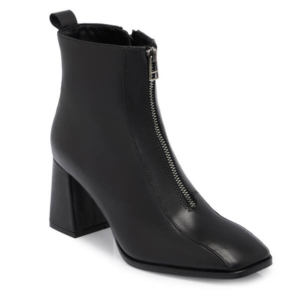 Siyah Deri Kadın Bot - K25K1BT68182-A23 