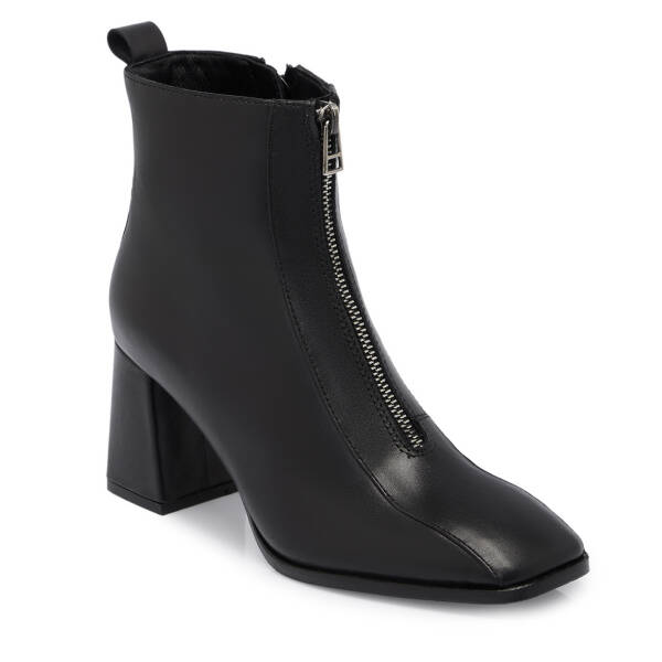 Siyah Deri Kadın Bot - K25K1BT68182-A23 - 1