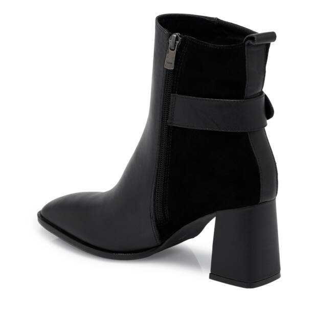 Siyah Deri Kadın Bot - K25K1BT68183-A23 - 2