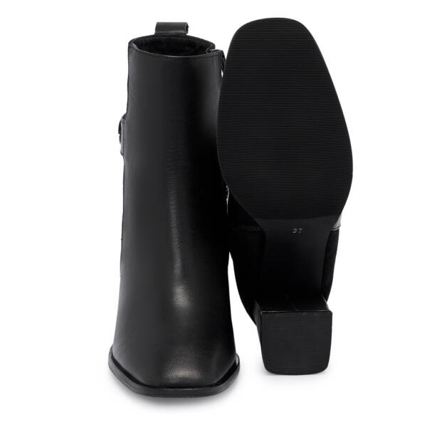 Siyah Deri Kadın Bot - K25K1BT68183-A23 - 4