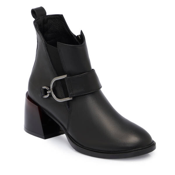 Siyah Deri Kadın Bot - K25K1BT68184-A23 - 1