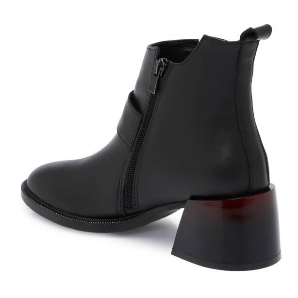 Siyah Deri Kadın Bot - K25K1BT68184-A23 - 2