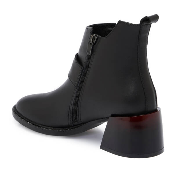 Siyah Deri Kadın Bot - K25K1BT68184-A23 - 2