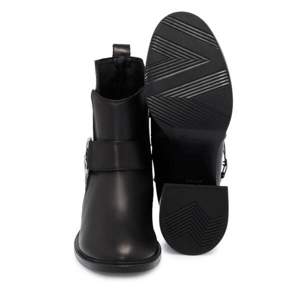 Siyah Deri Kadın Bot - K25K1BT68184-A23 - 4