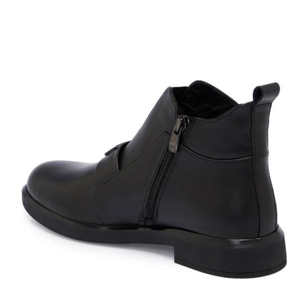 Siyah Deri Kadın Bot - K25K1BT68187-A23 - 2