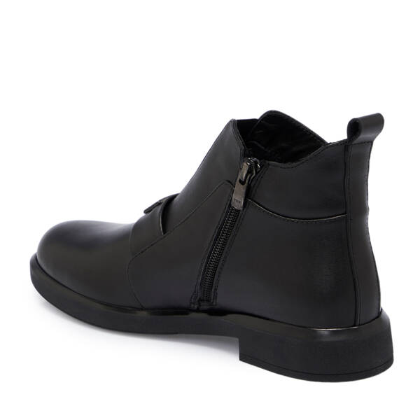 Siyah Deri Kadın Bot - K25K1BT68187-A23 - 2