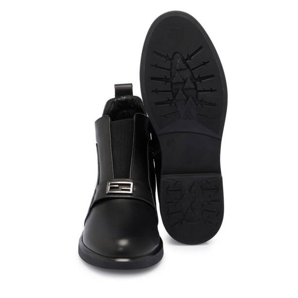 Siyah Deri Kadın Bot - K25K1BT68187-A23 - 4