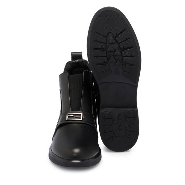 Siyah Deri Kadın Bot - K25K1BT68187-A23 - 4