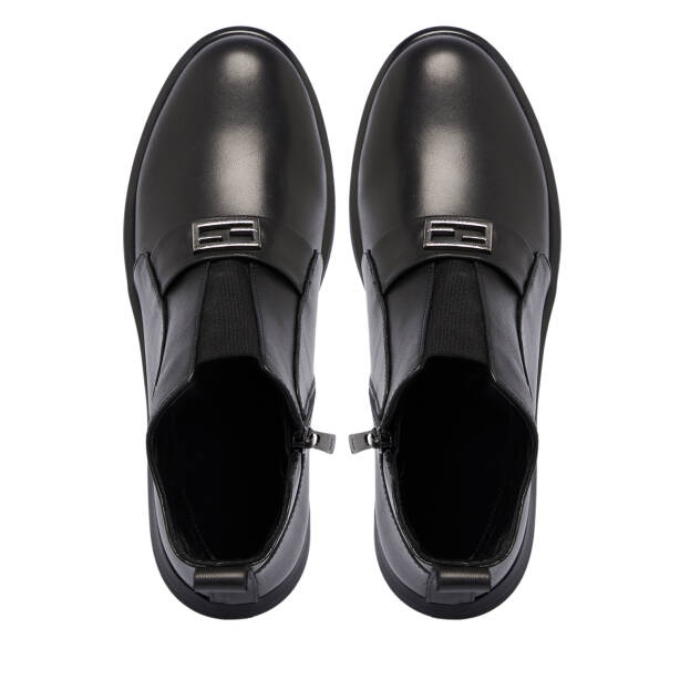 Siyah Deri Kadın Bot - K25K1BT68187-A23 - 5