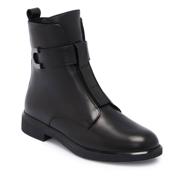 Siyah Deri Kadın Bot - K25K1BT68188-A23 - 1