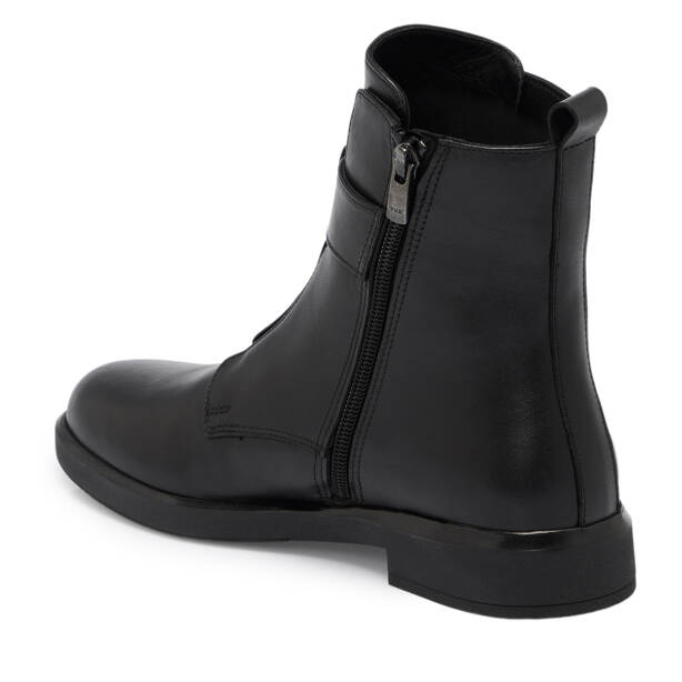 Siyah Deri Kadın Bot - K25K1BT68188-A23 - 2