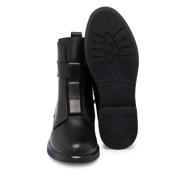 Siyah Deri Kadın Bot - K25K1BT68188-A23 - 4