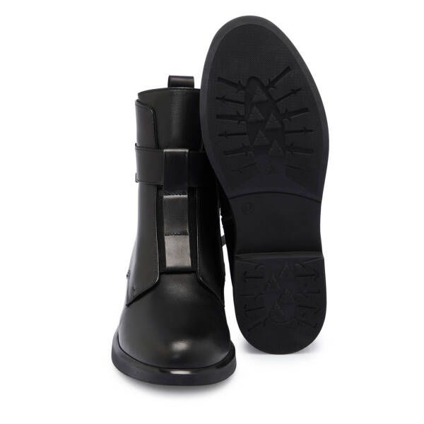 Siyah Deri Kadın Bot - K25K1BT68188-A23 - 4