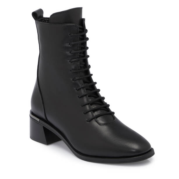 Siyah Deri Kadın Bot - K25K1BT68189-A23 