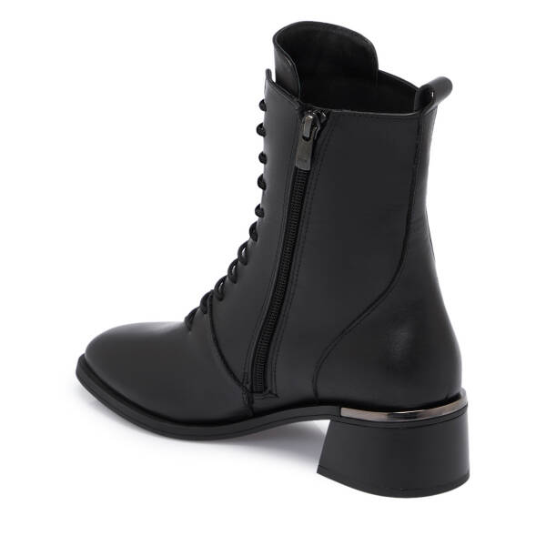 Siyah Deri Kadın Bot - K25K1BT68189-A23 - 2